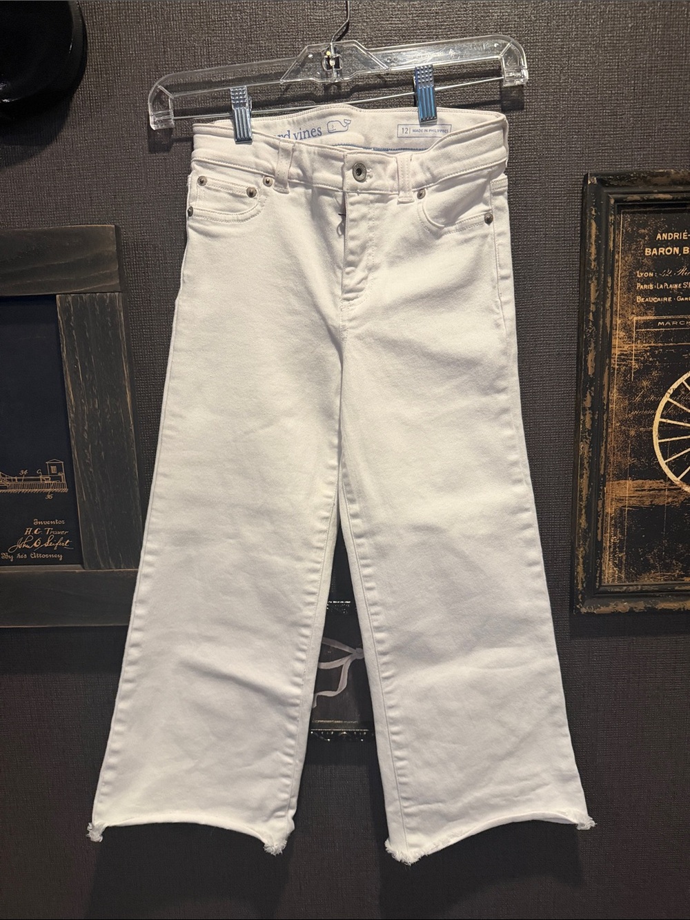 Vineyard Vines White Wide-Leg Kids Jeans